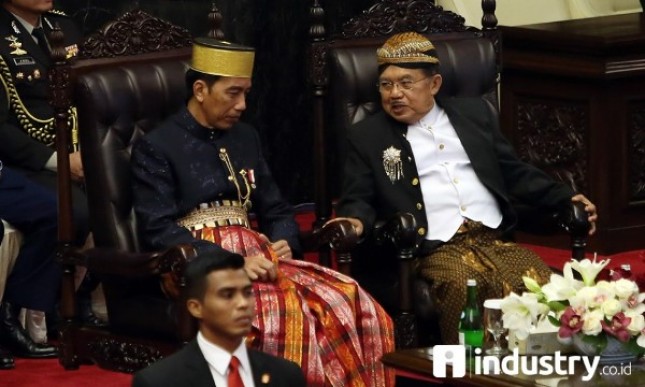 Presiden Jokowi didampingi Wapres JK menghadiri Sidang Tahunan MPR Tahun 2017 Rabu (16/8) (Foto Rizki Meirino)