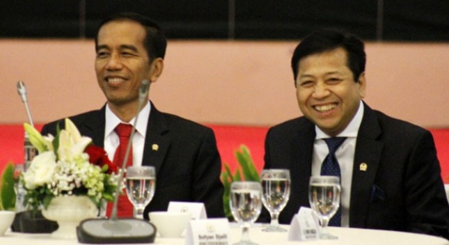 Presiden Jokowi dan Ketum DPR Setya Novanto