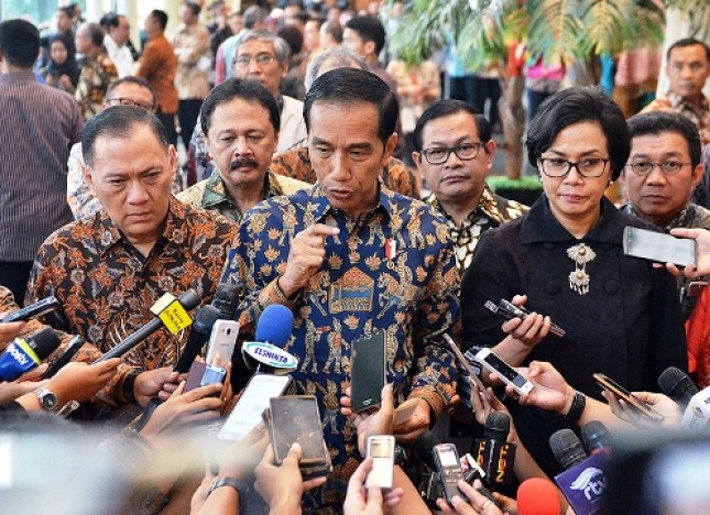 Presiden Jokowi saat berkunjung ke PT Bursa Efek Indonesia (Foto Setkab)