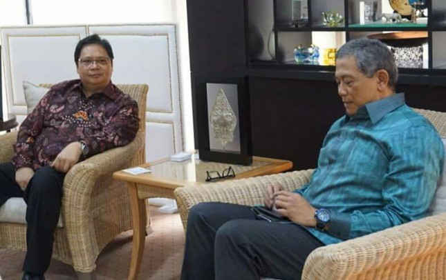 President Director of PT Bumi Resources met Menperin Airlangga Hartarto