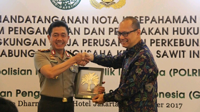 Penandatanganan Nota Kesepahaman (MoU) antara Polri dan Gabungan Pengusaha Kelapa Sawit Indonesia (GAPKI)