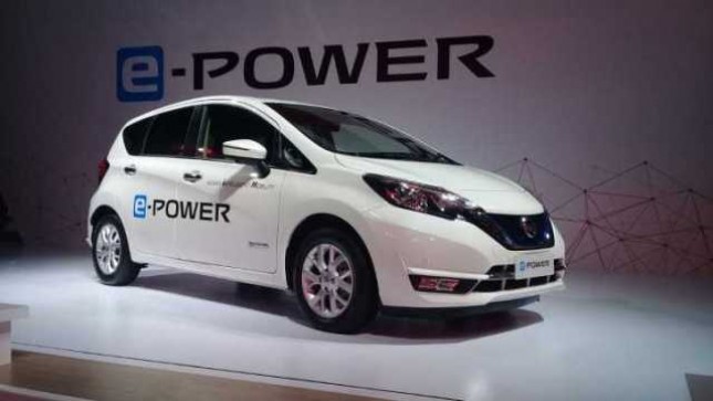 Nissan Note e-Power, a car that uses an electric motor with power from a lithium ion battery on board