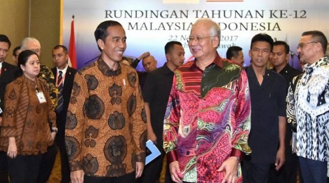Presiden Jokowi dan PM Malaysia Najib Razak usai menghadiri Rundingan Tahunan ke 12 Indonesia-Malaysia (ist)