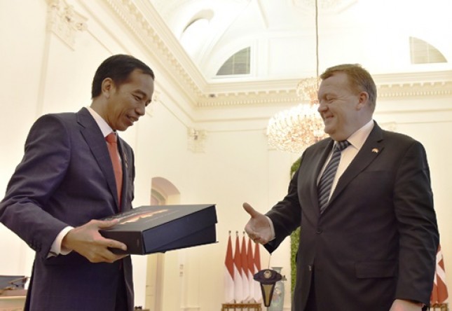 President Jokowi-PM of Denmark Lars Lkke Rasmussen at the Presidential Palace, Bogor, Tuesday (28/11) (Photo: OJI / PR)