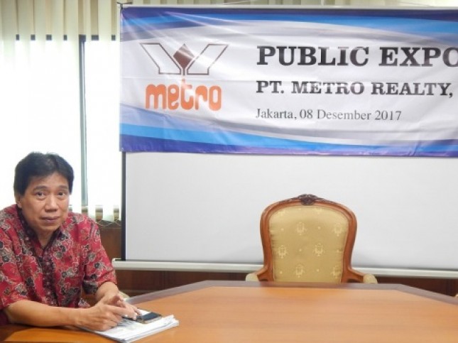 Sukardi, Direktur Independen PT Metro Realty Tbk (MTSM) dalam Paparan Publik 2017 (Foto Abe)
