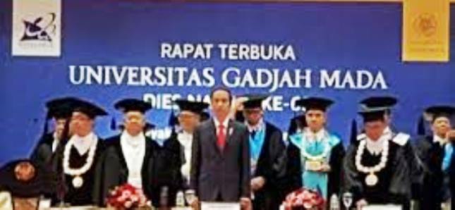 Presiden Jokowi pada acara Diesnatalis UGM (Foto Dok Industry.co.id)