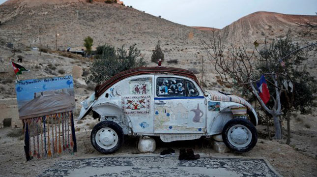 Volkswagen Beetle Car Hotel in Shoubak, Jordan (Photo: REUTERS / Muhammad Hamed)