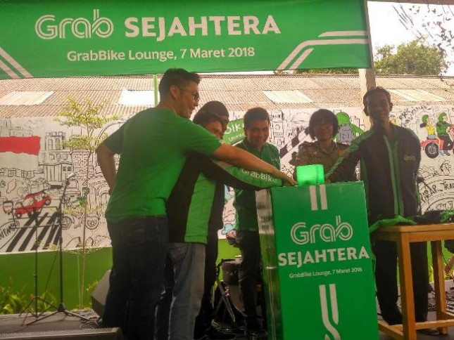 Manjakan pengemudinya Grab meresmikan Grabbike Lounge di Daan Mogot, Jakarta Barat, Rabu 7 Maret 2018 (Fadli: INDUSTRY.o.co.id)