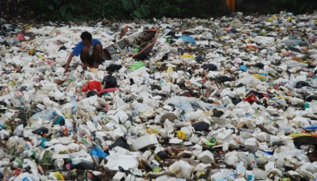 Illustration of plastic waste