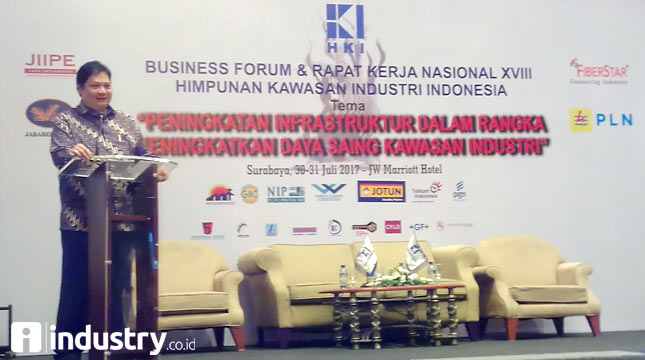 Minister of Industry Airlangga Hartarto , images by Industry.co.id