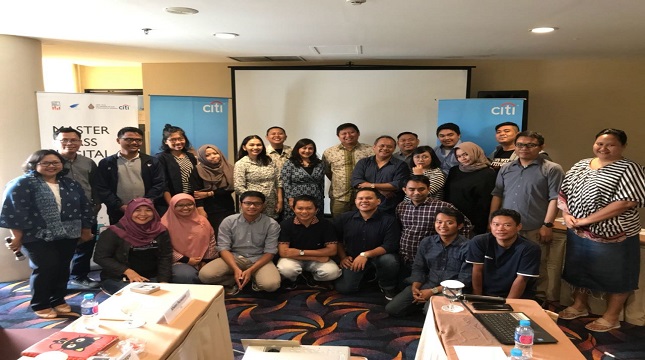 Peserta, mentor dan Citibank di acara Master Class Digital Financial Literacy 2018