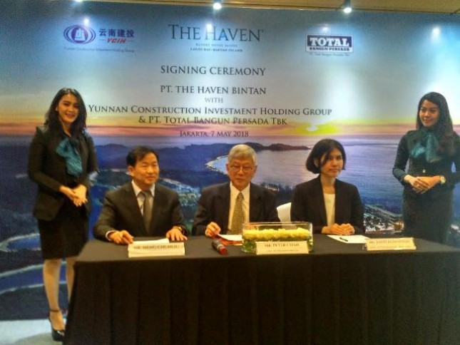 PT. The Haven Bintan held a cooperation contract with two major contractors from Indonesia and China. For The Haven Lagoi Bay Bintan Resort development on Bintan Island (Riau Archipelago).
