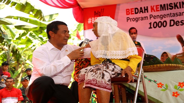 Menteri Pertanian, Andi Amran Sulaiman, meluncurkan Program Bedah Kemiskinan Rakyat Bekerja (BEKERJA) di Desa Sangkanayu, Kecamatan Mrebet, Purbalingga, Jawa Tengah.