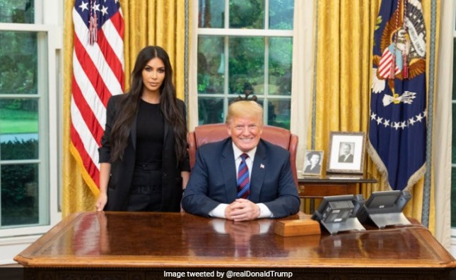 Saat Kim Kardashian menemui Presiden AS Donald Trump. (Foto: Twitter Donald Trump)