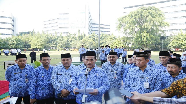 Mentan Amran Andi Sulaiman di upacara Pancasila