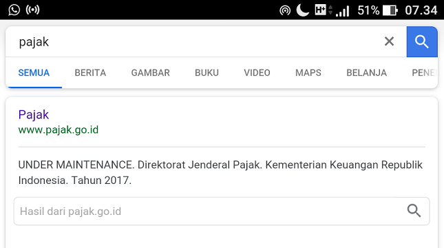 Website Ditjen Pajak masih proses perbaikan