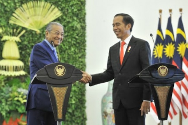 Presiden Jokowi dan PM Malaysia Mahathir Mohammad (Foto Setkab)