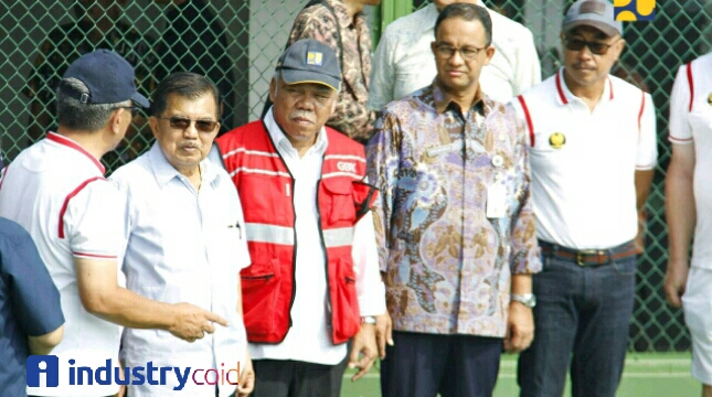 Vice President Jusuf Kalla and Minister of Public Works and Public Housing (PUPR) Basuki Hadimuljono