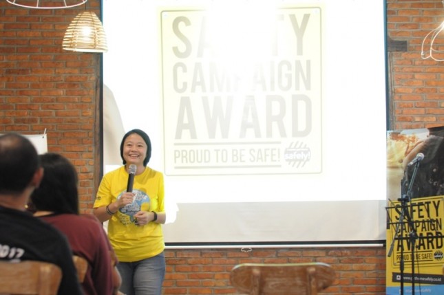 Tanny M, Business Development Division Head, resmi membuka Safety Campaign Award 2018