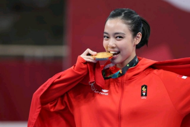 Indonesian Wushu Athlete, Lindswell Kwok Won Gold Medal at 2018 Asian Games