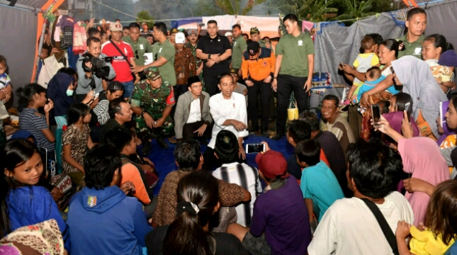 Presiden Jokowi temui korban gempa Lombok