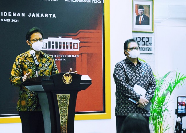 Minister of Health and Head of COVID-19 Handling and National Economic Recovery Committee Airlangga Hartarto (Photo: PR of Cabinet Secretary/Agung)