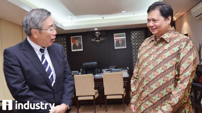 Minister of Industry Airlangga Hartarto meets CEO of Asahi Glass Co. Ltd. (AGC) Japan, Takuya Shimamura