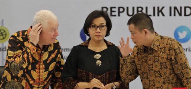 Menkeu Sri Mulyani- CEO Freeport-McMoran Richard Adkerson- Menteri ESDM Ignasius Jonan