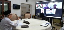 Vice President Ma’ruf Amin in an online interview. (Photo by: Vice Presidential Secretariat)