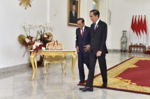 President Jokowi receives Prime Minister of Democratic Republic of Timor-Leste Taur Matan Ruak, at the Bogor Presidential Palace, West Java province, Monday (02/13). (Photo by: PR/ Jay)