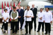 President Jokowi gives a speech at the Halim Perdanakusuma Air Force Base, East Jakarta, Jakarta, Tuesday (21/02/2023). (Photo: Public Relations of Setkab/Rahmat)