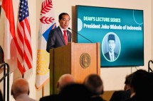 President Jokowi delivered a public lecture at Stanford University, San Francisco, United States, on Wednesday (15/11/2023). (Photo: BPMI Setpres/Laily Rachev)