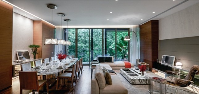 The room inside of Luxury Residential Development ‘Savyavasa’ in the Dharmawangsa enclave.