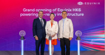 (From right to left) Ben Li Senior Operations Director Joanne Hon Managing Director Cyrus Adaggra President Asia-Pacific Equinix