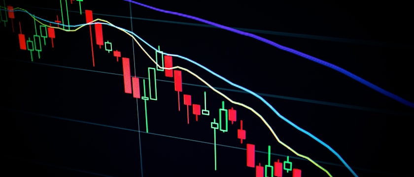 US stock market trading chart
