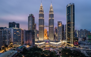Kuala Lumpur Malaysia Petronas Towers skyline